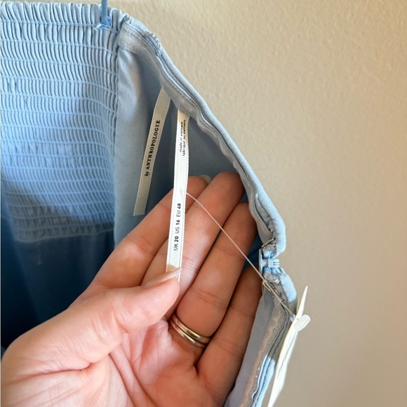 By Anthropologie • NWT Strapless Slim Midi Dress Blue Sequin 16 Party Cocktail - Picture 8 of 13